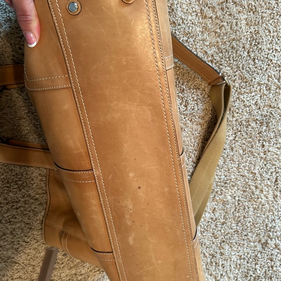 Coach Leather Tote Messenger Bag F70103 Crossbody Laptop Work Briefcase - Picture 8 of 8